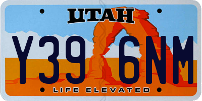 UT license plate Y396NM
