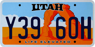 UT license plate Y396OH