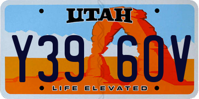 UT license plate Y396OV