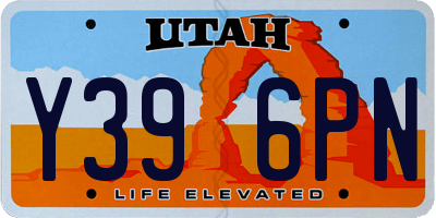 UT license plate Y396PN