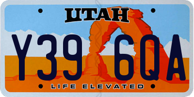 UT license plate Y396QA