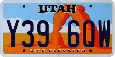 UT license plate Y396QW