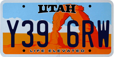 UT license plate Y396RW