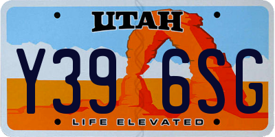 UT license plate Y396SG