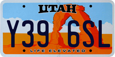 UT license plate Y396SL