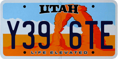 UT license plate Y396TE