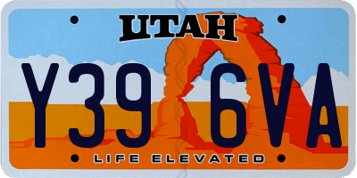 UT license plate Y396VA
