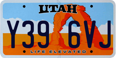 UT license plate Y396VJ