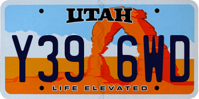 UT license plate Y396WD