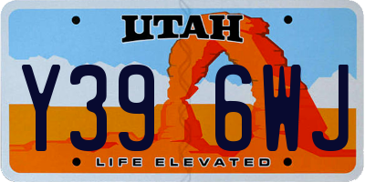 UT license plate Y396WJ