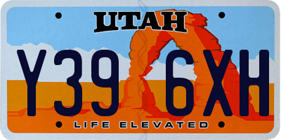 UT license plate Y396XH