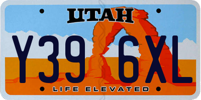 UT license plate Y396XL