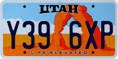 UT license plate Y396XP