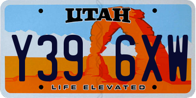 UT license plate Y396XW