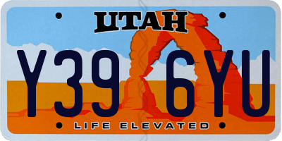 UT license plate Y396YU