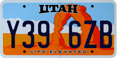 UT license plate Y396ZB