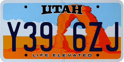 UT license plate Y396ZJ