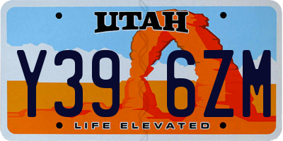 UT license plate Y396ZM