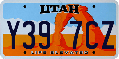 UT license plate Y397CZ
