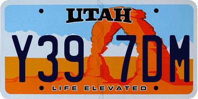 UT license plate Y397DM