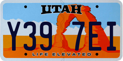 UT license plate Y397EI
