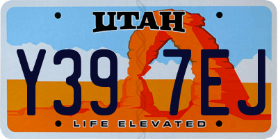 UT license plate Y397EJ