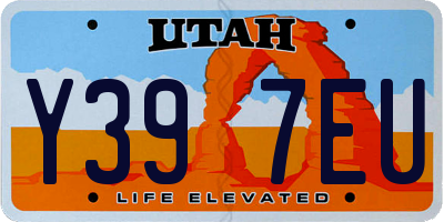 UT license plate Y397EU