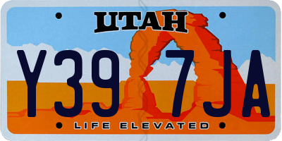 UT license plate Y397JA
