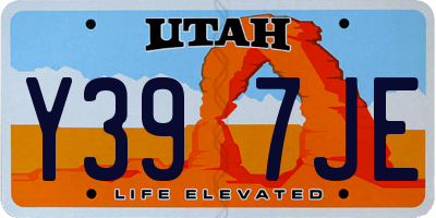 UT license plate Y397JE
