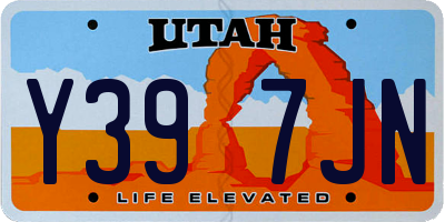 UT license plate Y397JN