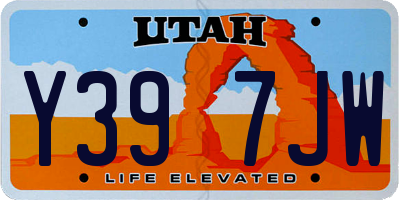 UT license plate Y397JW