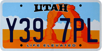 UT license plate Y397PL