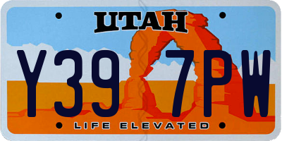 UT license plate Y397PW