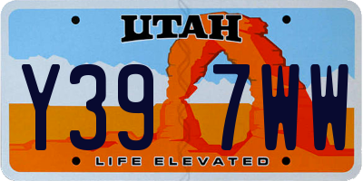UT license plate Y397WW
