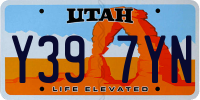 UT license plate Y397YN
