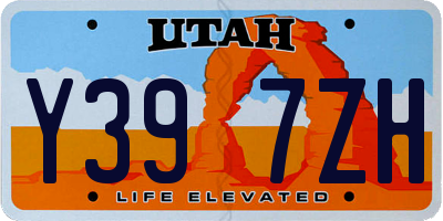 UT license plate Y397ZH