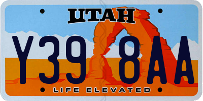 UT license plate Y398AA