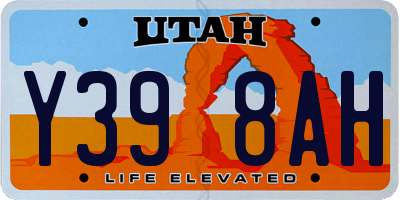 UT license plate Y398AH