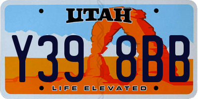 UT license plate Y398BB