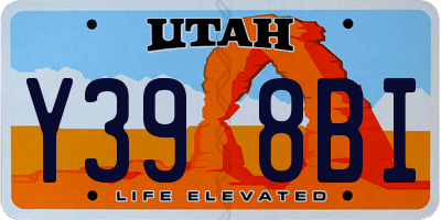 UT license plate Y398BI