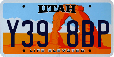 UT license plate Y398BP