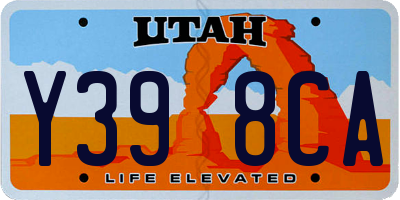 UT license plate Y398CA