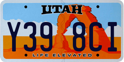 UT license plate Y398CI