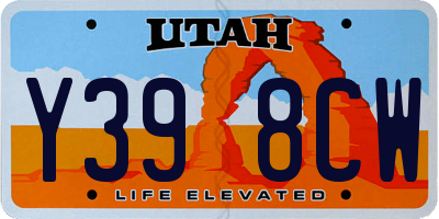 UT license plate Y398CW