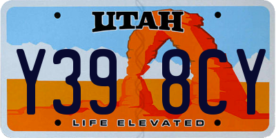 UT license plate Y398CY