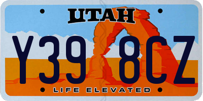 UT license plate Y398CZ