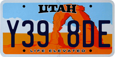 UT license plate Y398DE