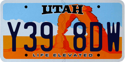 UT license plate Y398DW