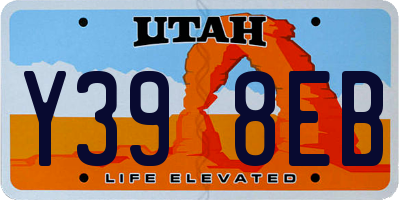 UT license plate Y398EB