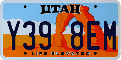 UT license plate Y398EM